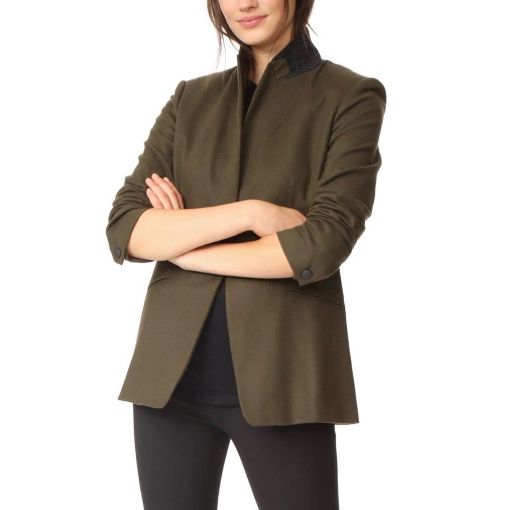 rag & bone Khaki Blazer with Dark Collar